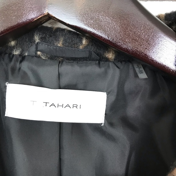T Tahari Kendall Wool Leopard Print Coat Small - Picture 6 of 8